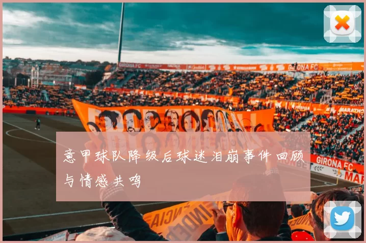 意甲球队降级后球迷泪崩事件回顾与情感共鸣