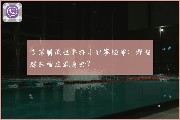 专家解读世界杯小组赛赔率:哪些球队被庄家看好?