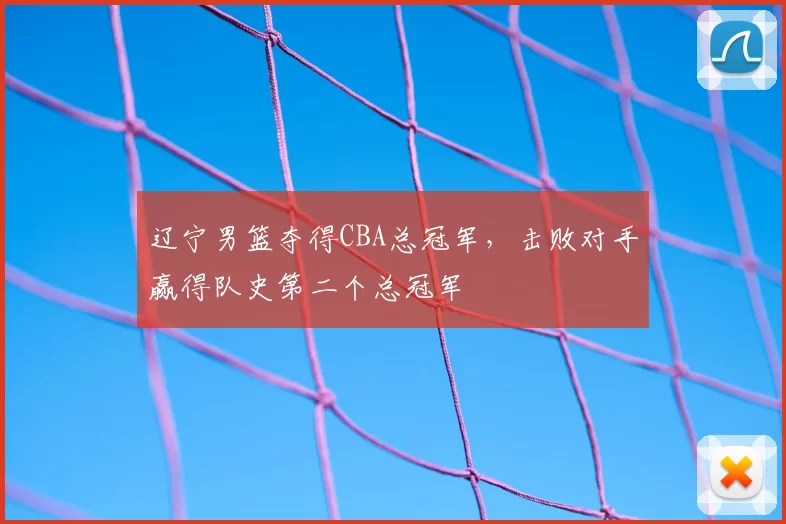 辽宁男篮夺得CBA总冠军,击败对手赢得队史第二个总冠军